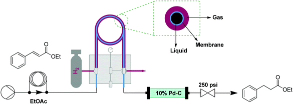 還原：使用管式反應器中的管子輸送的氫氣和經由填充床反應器的催化劑（發生還原的位置）。