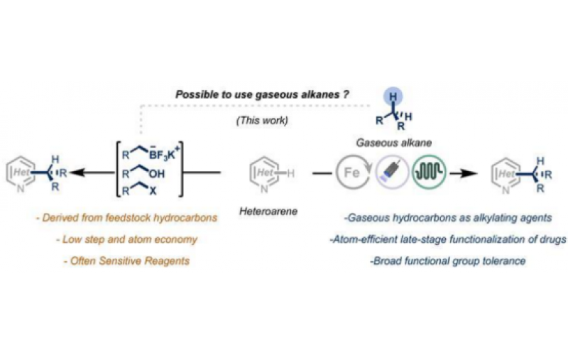 豐富的烷烴通過流動(dòng)化學(xué)變成氣態(tài)烷化劑